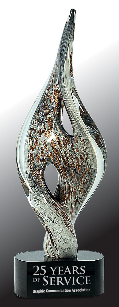 15&quot; Spire Twist Swirl Art Glass