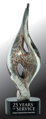 15&quot; Spire Twist Swirl Art Glass