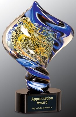 11&quot; Diamond Twist Art Glass
