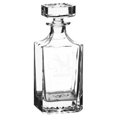 Square Decanter and Rocks Glasses