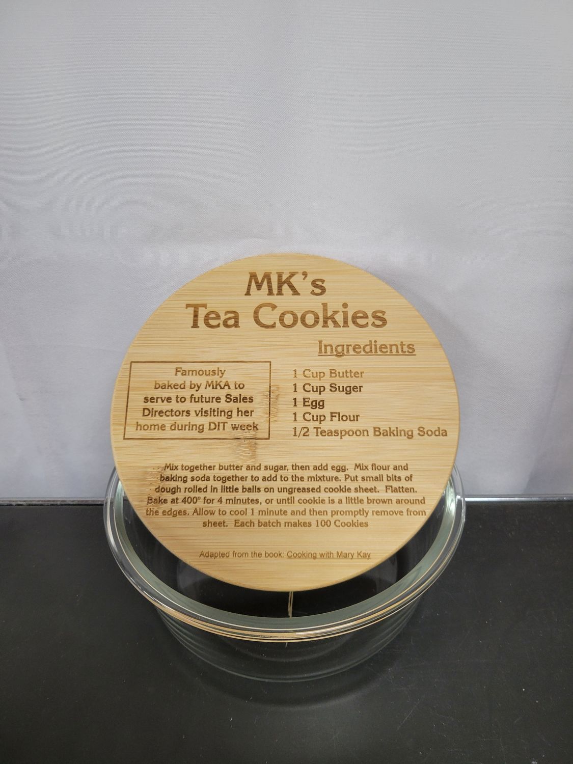 MK Prize 1: 7.5 Inch Glass Container with Bamboo Lid