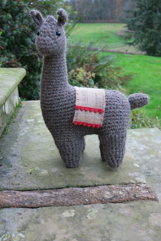 Larry The Llama with a Back Pack