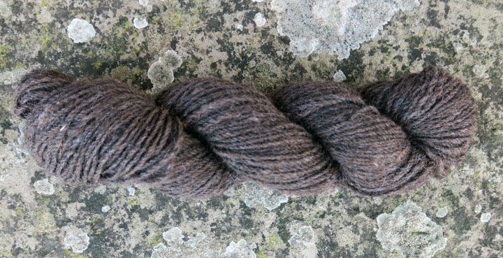 Dark brown llama fibre