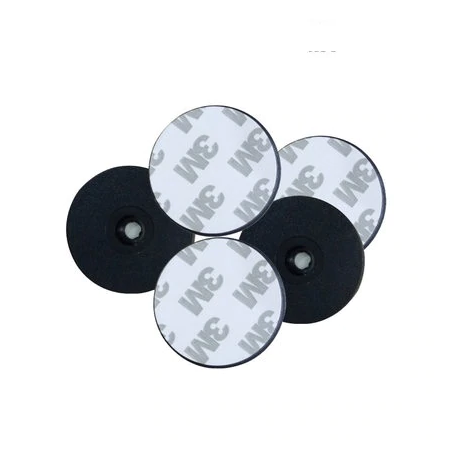 Carte RFID 125 KHZ TK4100 EM4100 diamètre ronde  30mm étanche avec autocollant adhésif 3 M noir