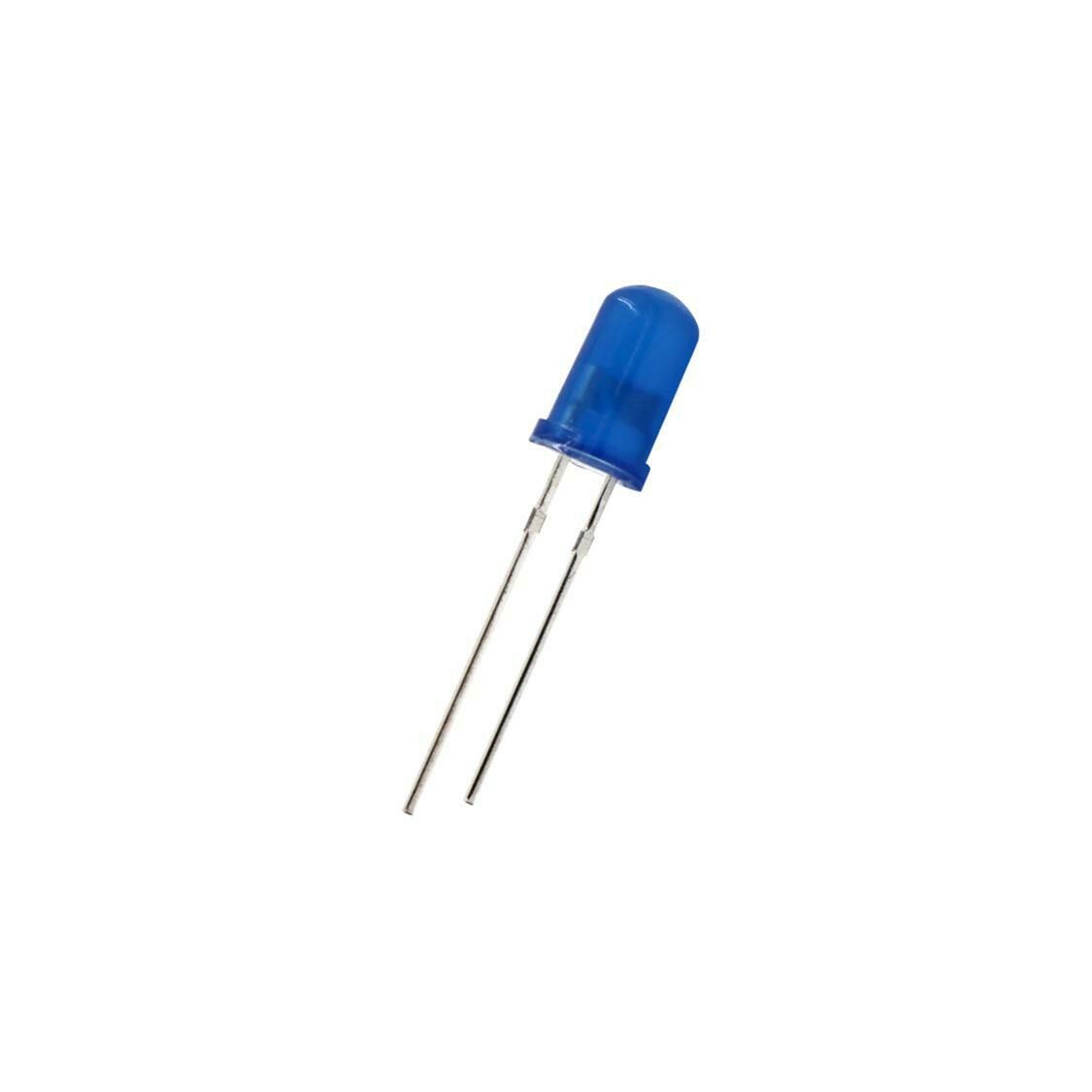 LED Bleu 5 mm 3V 20mA longueur 18 mm