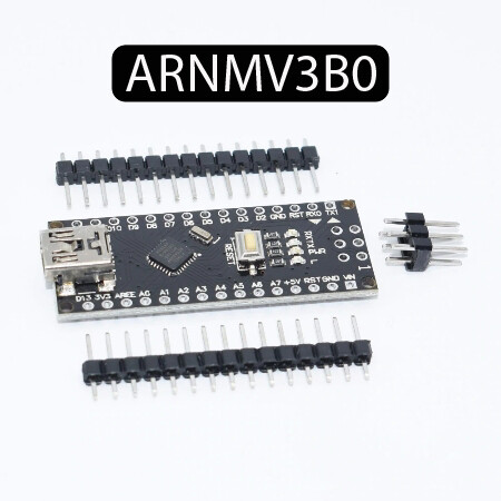 Microcontrôleur Nano V3 noir connecteurs non soudés mini-USB