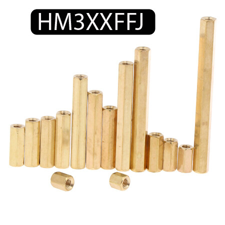 Lot de 5 vis à écrou hexagonal M3 pilier fileté laiton femelle - femelle longueur 5 mm