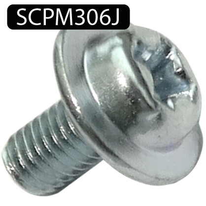 Lot de 5 vis à Tête Ronde M3 Phillips avec collerette longueur 6mm acier zingué empreinte PH2 cruciforme