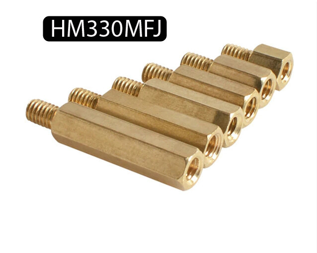 Lot de 5 vis à écrou hexagonal M3 pilier fileté laiton femelle - mâle longueur 30 mm