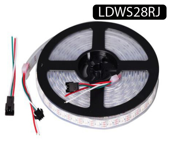 Bande de 5m LED WS2812B SMD RGB (Blanc) flexible 5V IP30 60LED/mètre