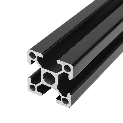 Profilé aluminium 2020 standard européen longueur 500mm Noir V-Slot