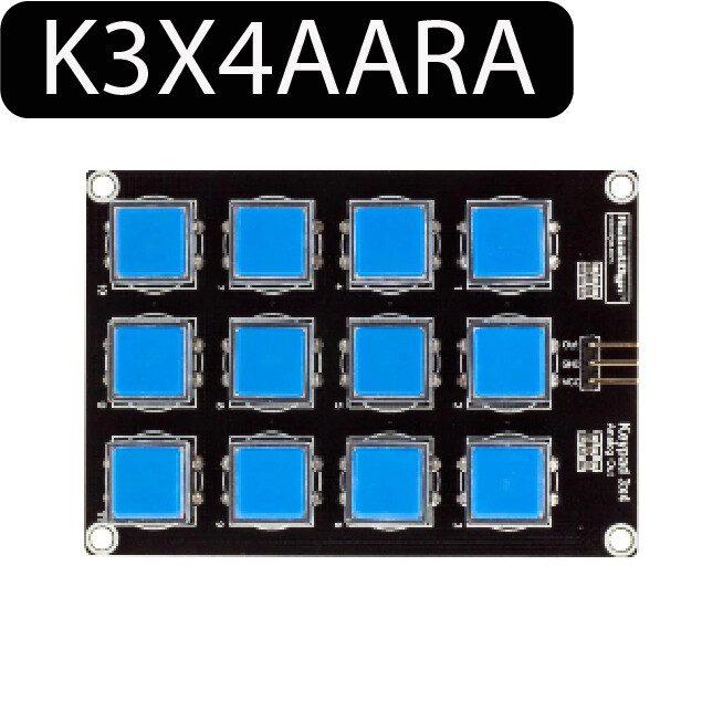 Clavier analogique 3x4 touches bleu