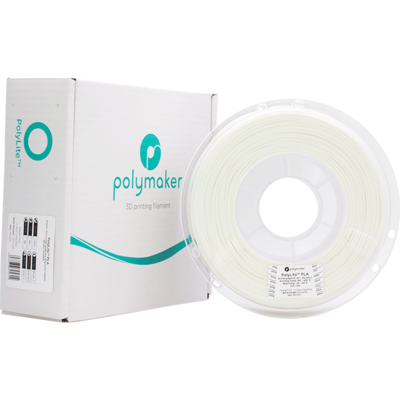 Polymaker PolyLite PLA (1.75mm, 1000g) blanc haute résistance mécanique