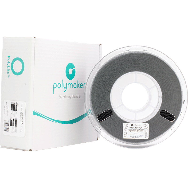 Polymaker PolyLite PLA (1.75mm, 1000g) noir haute résistance mécanique
