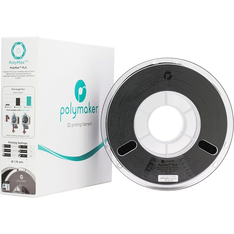 Polymaker PolyMax PLA (1.75mm, 750g) noir haute performance