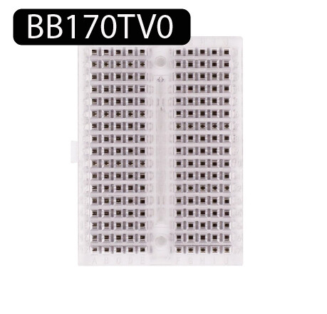 Plaque d&#39;essai Espacement 2.54 mm Face autocollante 170 points transparent SYB-170 avec trous