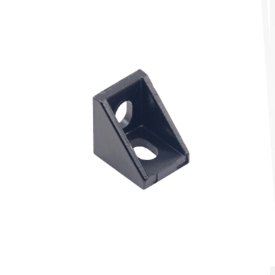 Support d'angle de montage pour profilés en aluminium 2020 connecteur L pour profilé en aluminium CNC noir 20x20x17mm