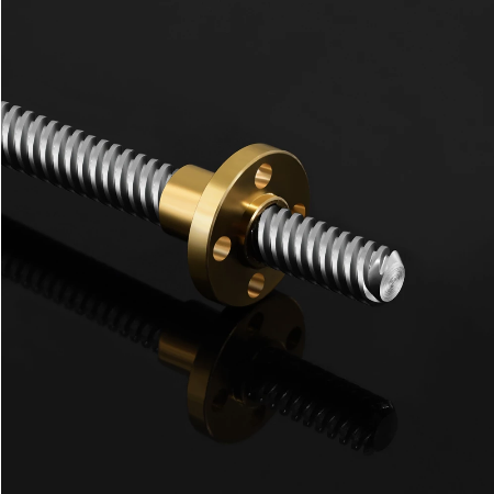 Vis sans fin T8 200mm vis trapézoïdale 8mm avec écrous en cuivre Lead 2mm  taille 200mm