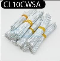 Lot de 10 fils de raccordement avec extrémités dénudées 24AWG en métal blanc pour plaque d'essai, câbles de soudure PCB couleur blanc longueur 10cm