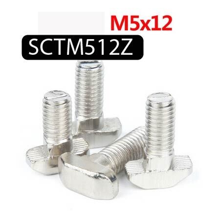 Vis à boulon en T pour pour rail linéaire ou profilé en aluminium Standard UE M5x12