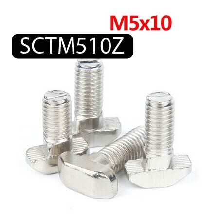 Vis à boulon en T pour pour rail linéaire ou profilé en aluminium Standard UE M5x10
