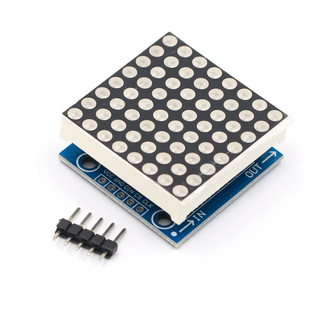 Matrice LED 8x8 rouge avec contrôleur MAX7219