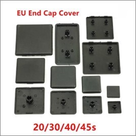 Lot de 4 embouts en nylon noir pour profilé en aluminium 2020