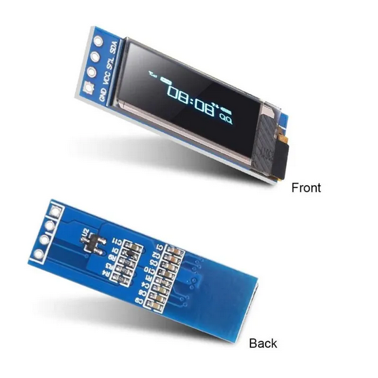 Ecran d&#39;affichage OLED pour Arduino, bleu, I2C, SSD1306, 0.91 pouces, DC 3.3V ~ 5V