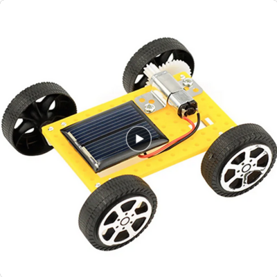 Mini voiture à énergie solaire à assembler soi-même dimensions 8 x 6,8 x 2,65 cm