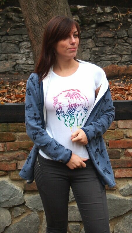 Tričko s potiskem koně  Tričko s potiskem koně "Whites Kontrast"- velikost 106/116