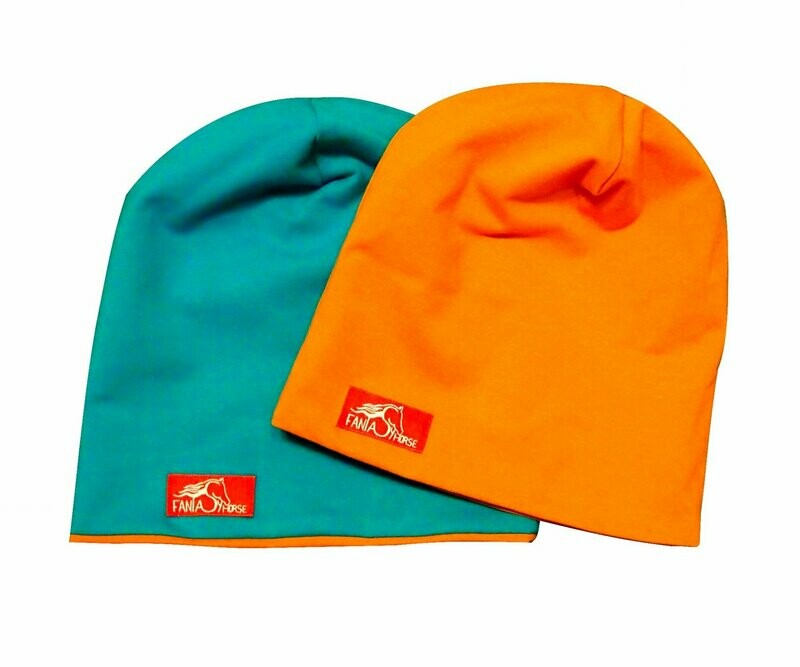Oboustraná čepice Beanie Oboustraná čepice Beanie "Fantasy Horse" 52 - 55