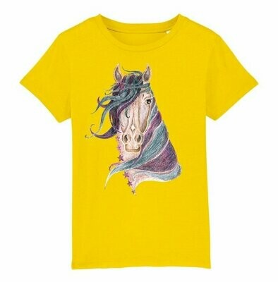 Bio tričko s koněm "Midnight" v 8 barvách - velikost 104/110