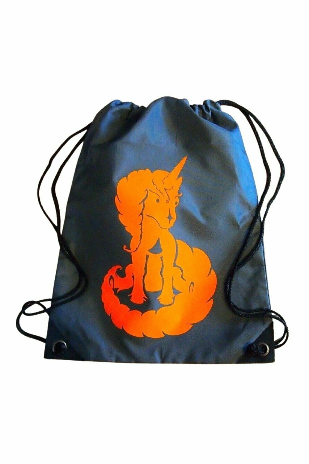 Gymsack /obal na helmu s jednorožcem "Candy" - modrá/oranžová