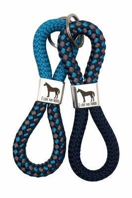 Klíčenka pro milovníky koní - I love my horse - šedomodrý mix/tmavě modrá - v dárkovém balení Klíčenka pro milovníky koní - I love my horse - šedomodrý mix/tmavě modrá - v dárkovém balení