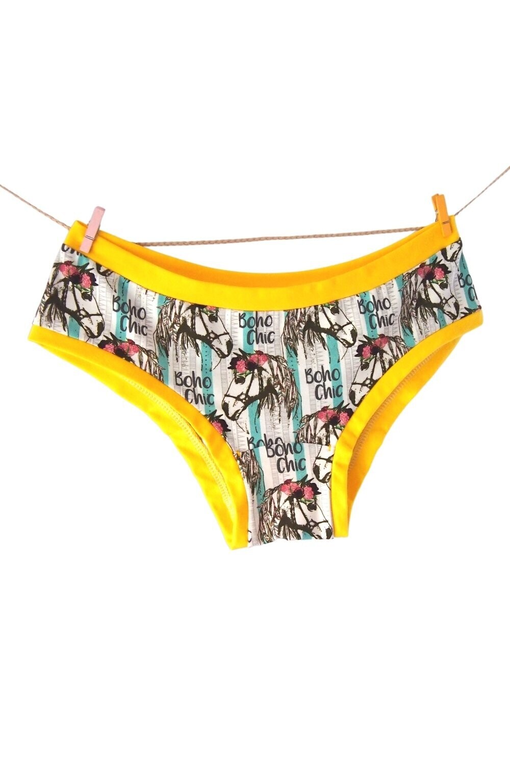 Kalhotky „Boho Chic koně“ –  dárková krabička