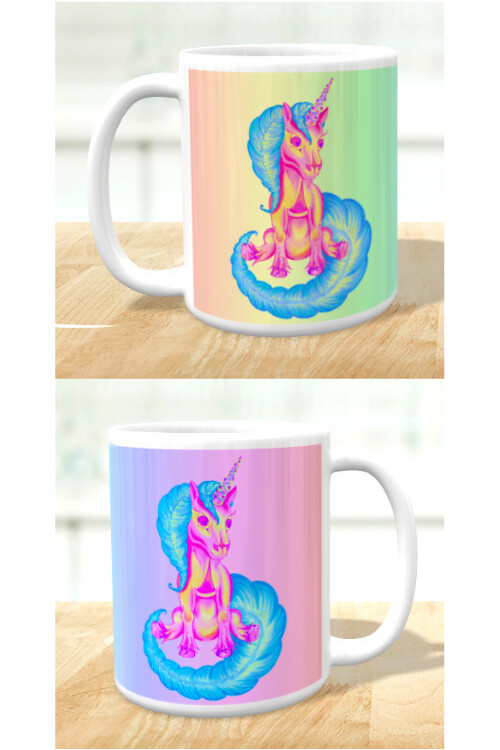 Hrnek s jednorožcem Hrnek s jednorožcem "Candy" - design 2 v 1