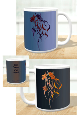 Exkluzivní hrnek Exkluzivní hrnek "Pour l´amour d´un cheval" - design 2 v 1