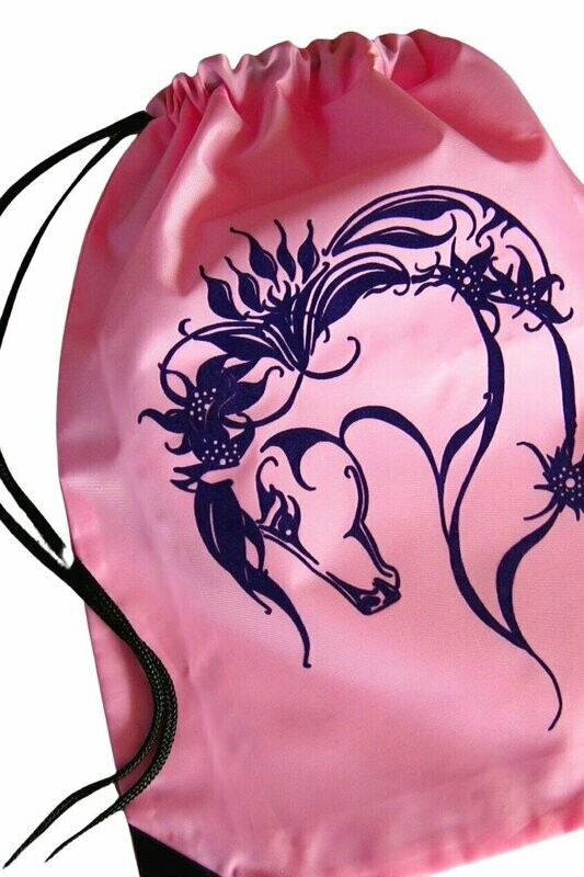 Gymsack / vak na záda s koněm Gymsack / vak na záda s koněm "Rainbow" - růžová