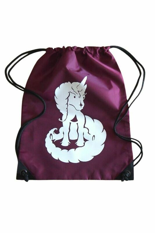 Gymsack /obal na helmu s jednorožcem Gymsack /obal na helmu s jednorožcem "Candy" - vínová