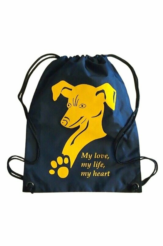 Gymsack /obal na helmu Gymsack /obal na helmu "Štěně - My love, my life, my heart" - tmavě modrá