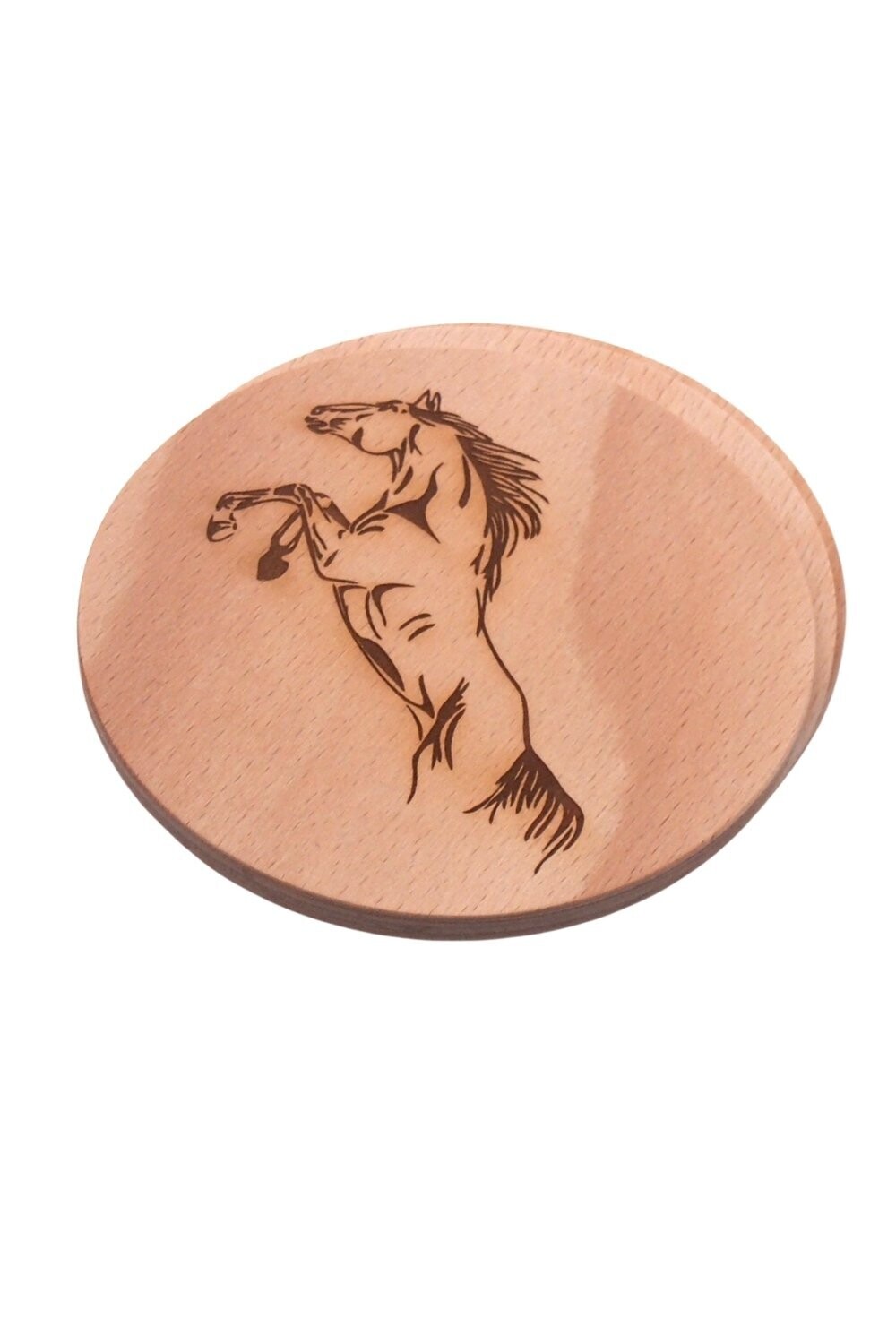 Dřevěné podtácky s gravírovaným koněm "Mustang"