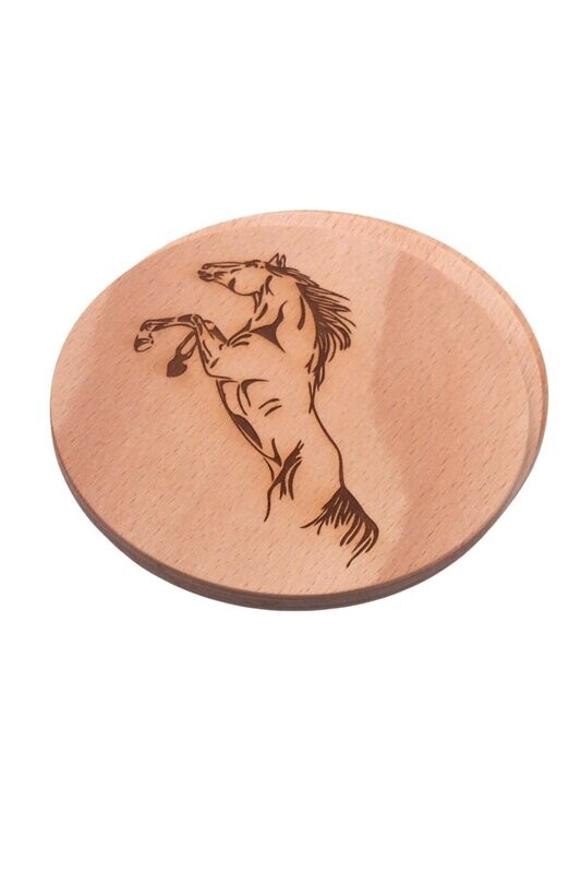 Dřevěné podtácky s gravírovaným koněm Dřevěné podtácky s gravírovaným koněm "Mustang"