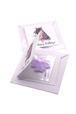 Mini přání s vonným mýdlem Mini přání s vonným mýdlem "Happy Birthday"