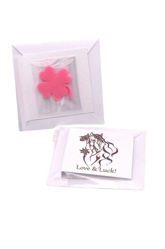 Mini přání s vonným mýdlem "Love & Luck"