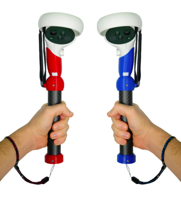 CARBON SABERS - CARBON FIBER SABER HANDLES FOR BEAT SABER - RIFT S, QUEST 1, AND QUEST 2