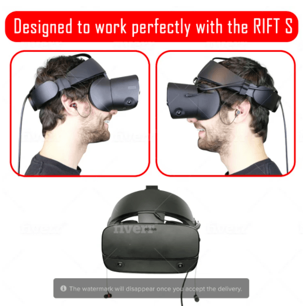 DEADEYEVR ADVANCED RIFT S HEADPHONES - RIFT S SPECIFIC HEADPHONES THAT CONVENIENTLY ATTACH TO THE OCULUS RIFT S HEADSET