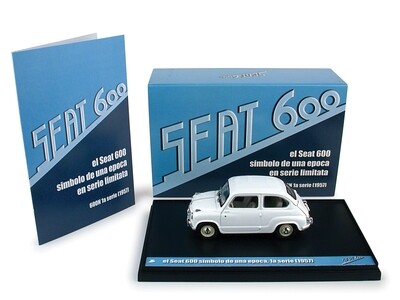 S0310A SEAT 600 Bianco, Grigio e Azzurro 1957