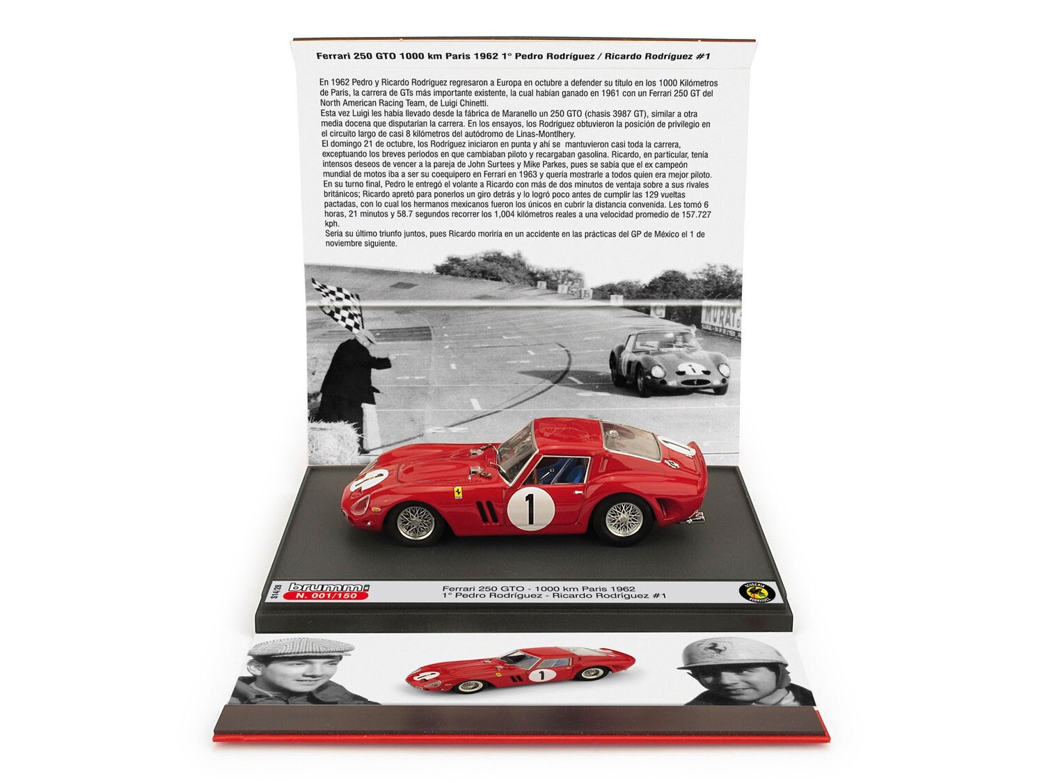 FERRARI 250 GTO 1000 1° km Paris 1962 F.lli Rodriguez