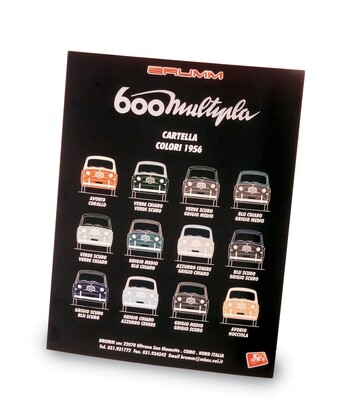 Cartella colori Fiat 600 Multipla 1956