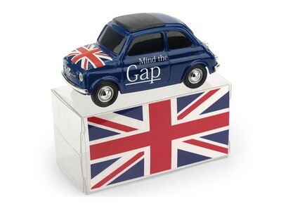 BR055 Fiat nuova 500 INGHILTERRA "Mind the gap - God save the Queen"